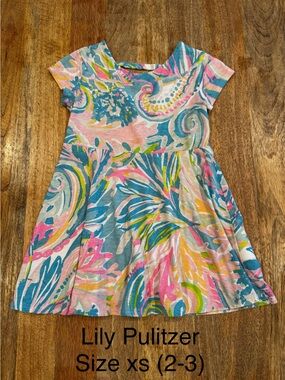 Lilly Pulitzer Girls' Multicolor Paisley Floral Dress - Pink, Blue & Yellow